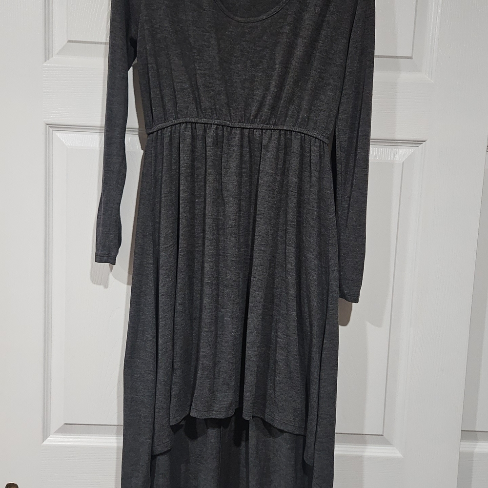 Delirious Dark Gray Long Sleeve Dress